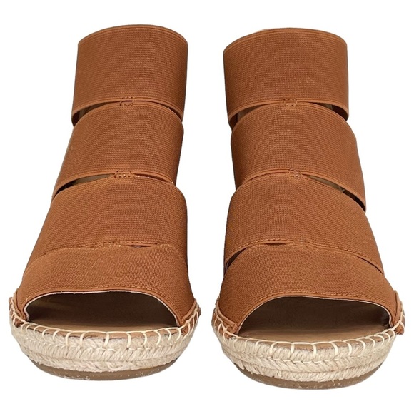 Gentle Souls Charli Cognac Elastic Womens Wedge Sandals Size 9M - Picture 6 of 12